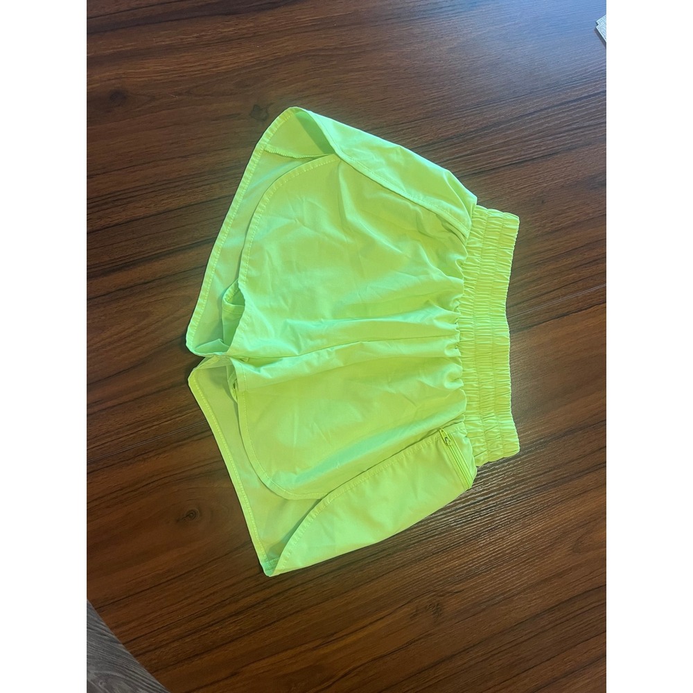 B Running Shorts Women Small Neon Green Pocket Athletic 1670